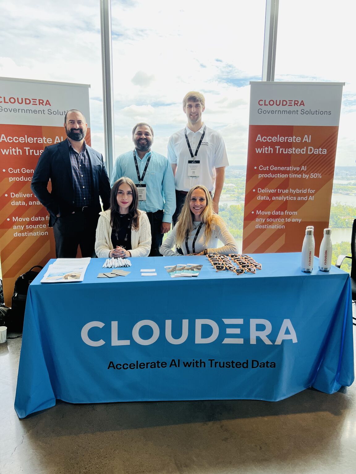 CDAOs Government 2024 — Cloudera Government Solutions team at the booth